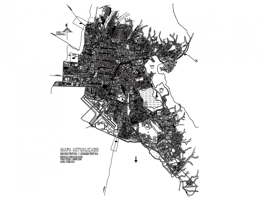 Updated location map details with districts and sub-district town planning cad drawing details dwg file