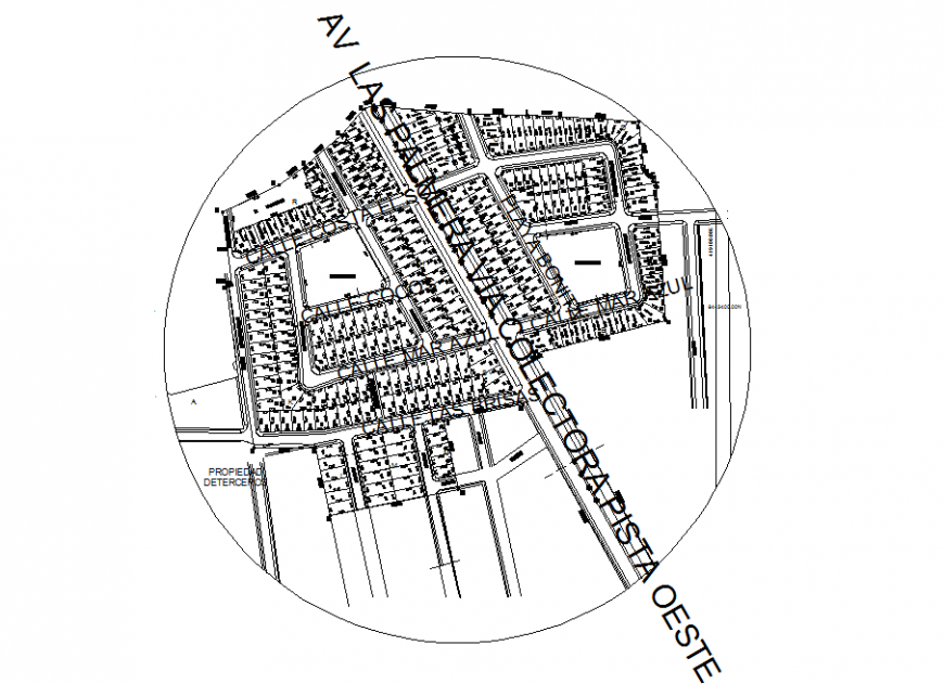 Urban planning map in dwg file.