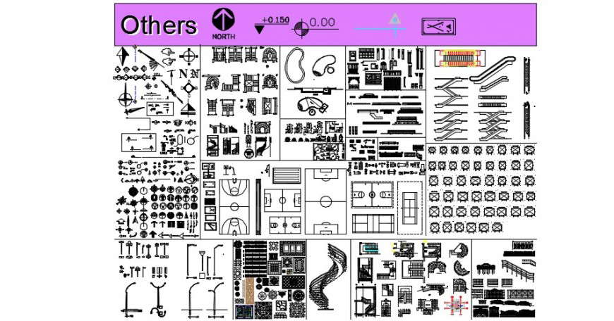 Various cad blocks detailing dwg file 2d