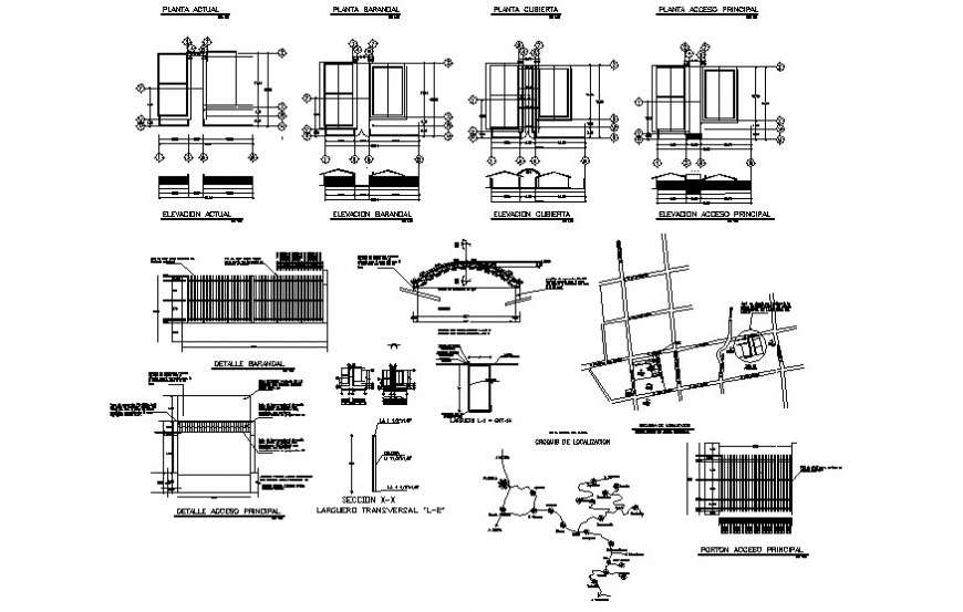 Various shade and structure 2d drawing in autocad