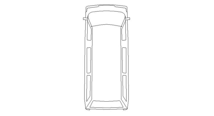 Vehicle block of car in AutoCAD file