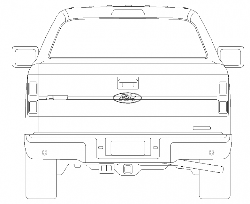 Vehicles car plan the detailing dwg file.