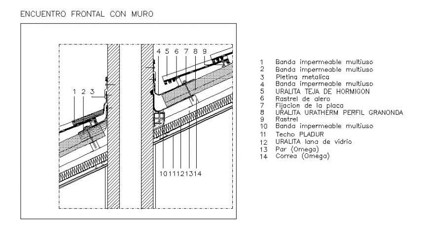 Wall and roof concrete area elevation in auto cad