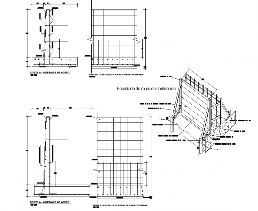 Wall cantilever plan detail dwg file.