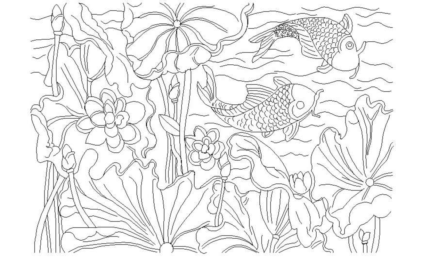 Wall carving details 2d view drawing in autocad software