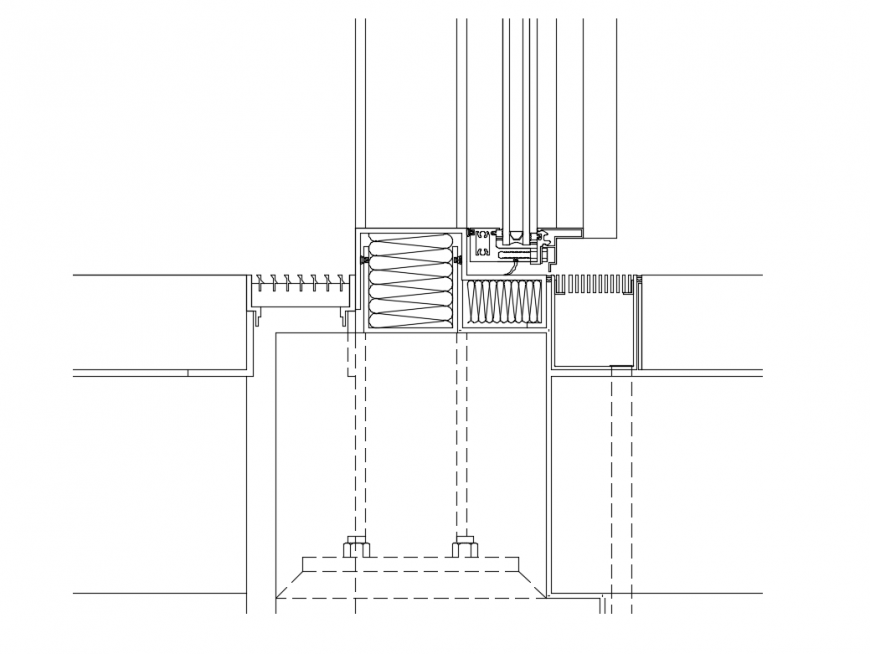 Wall construction joints structure cad drawing details dwg file