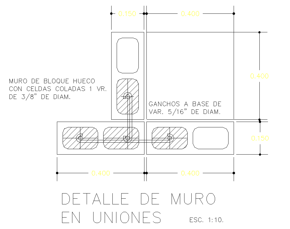 walls of blocks in concrete-start