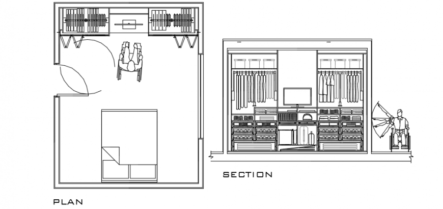 Wardrobe design for disabled