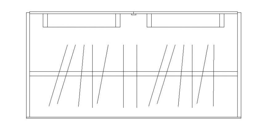Wardrobe hanger elevation block cad drawing details dwg file