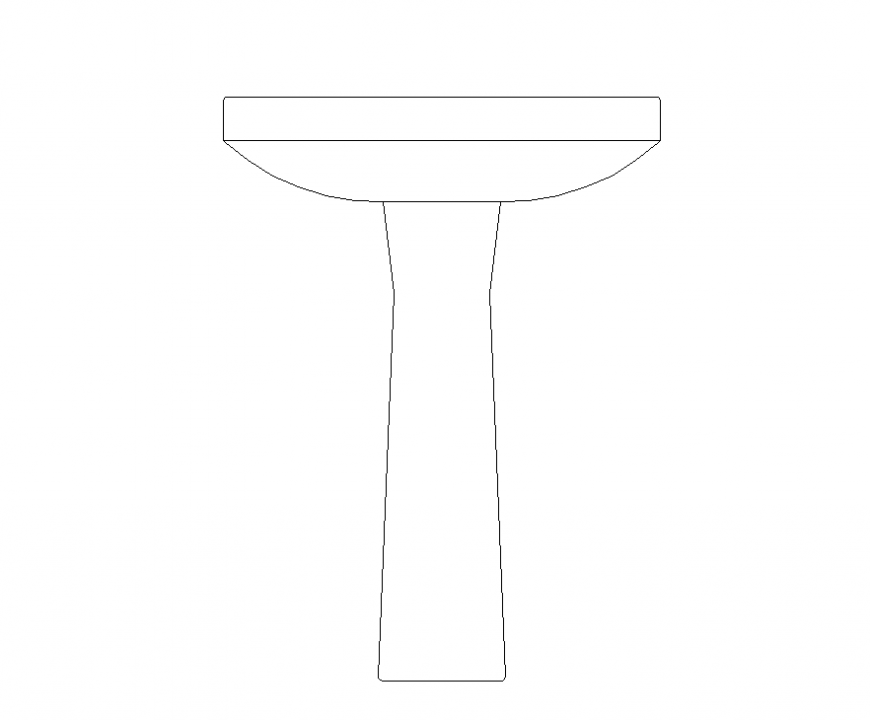 Wash basin detail CAD blocks elevation 2d view layout file