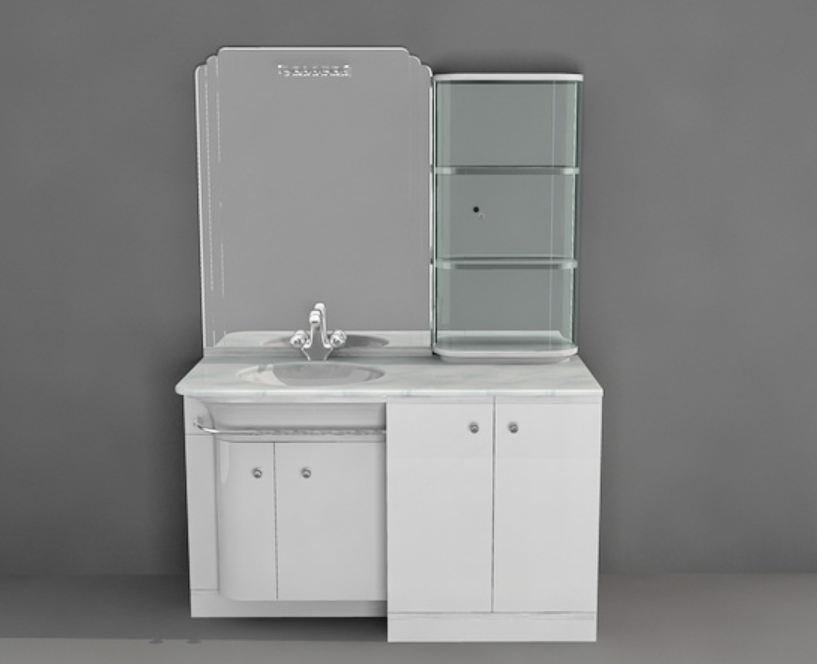 3D Wash Basin With Cupboard Max File