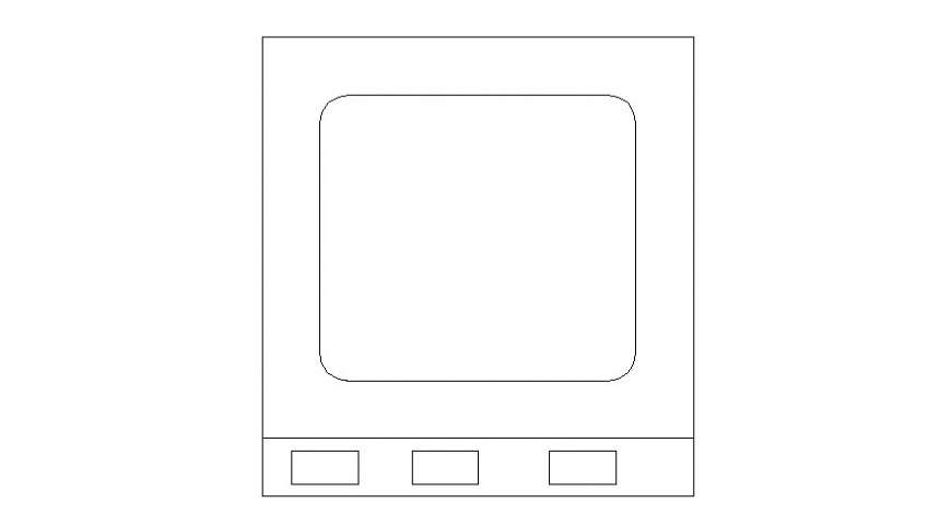 Washing machine plan in AutoCAD file