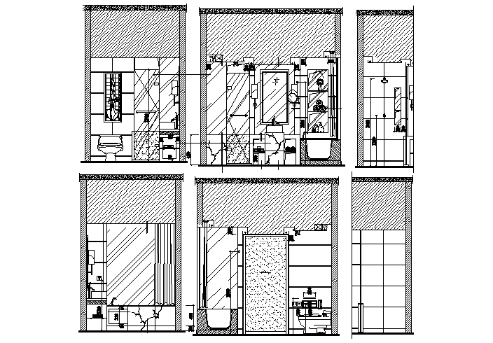 washroom elevation dwg file .
