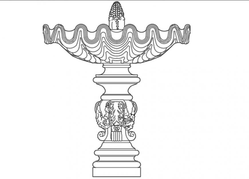 Water fountains front view