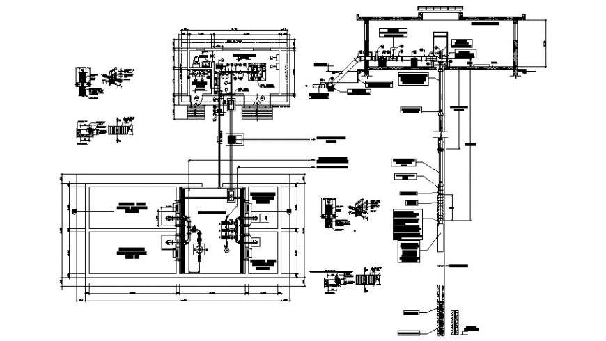 Water hydraulic system, plumbing structure and sanitary installation details for toilet dwg file