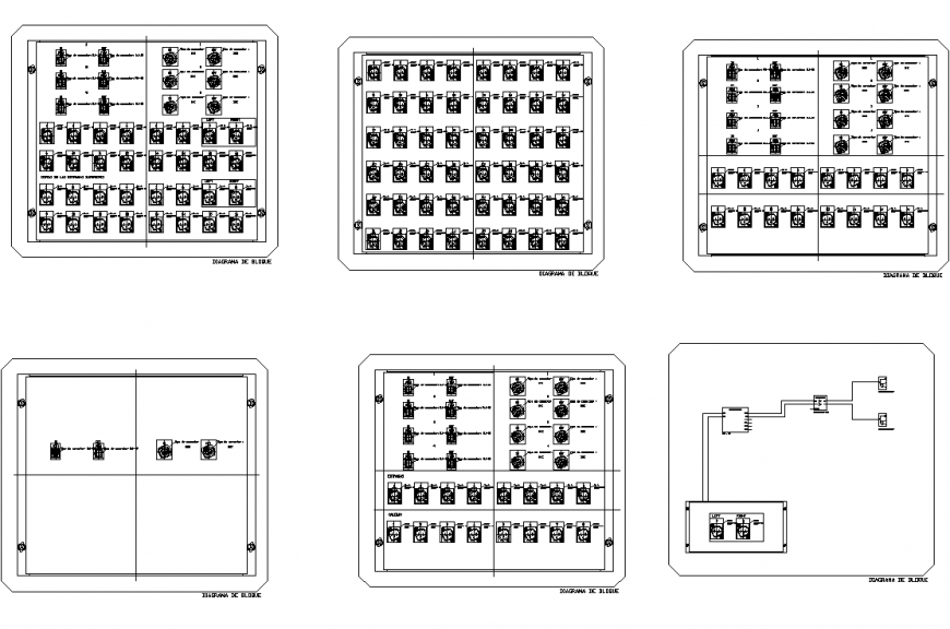 Water treatment section plan autocad file