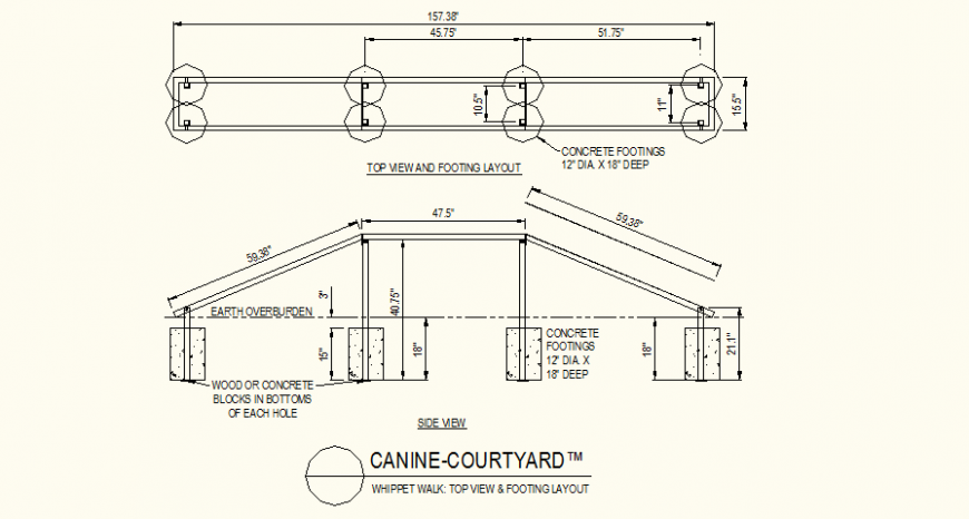 Whippet walk detail plan dwg file