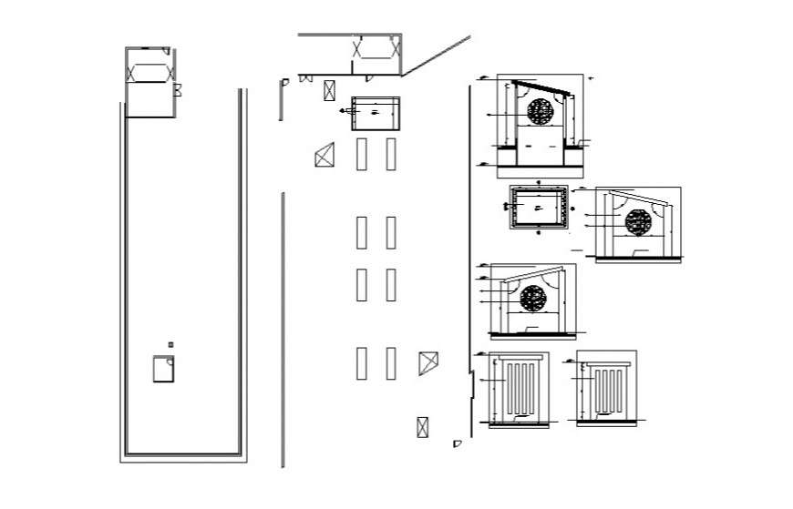 Wind tower building floor plan autocad file