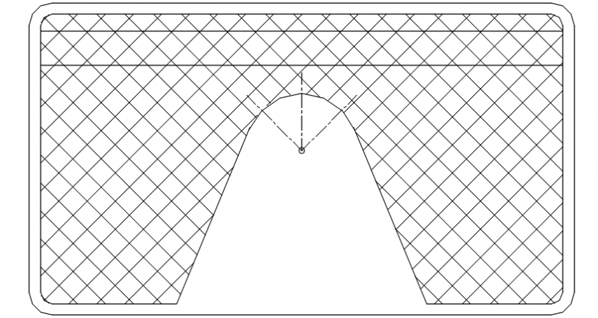 Women urinal drawings 2d view elevation dwg file