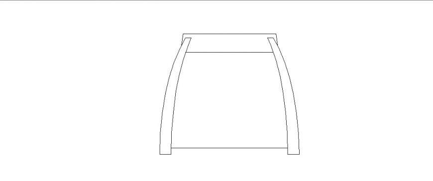 Wooden chair elevation 2d block cad drawing details dwg file