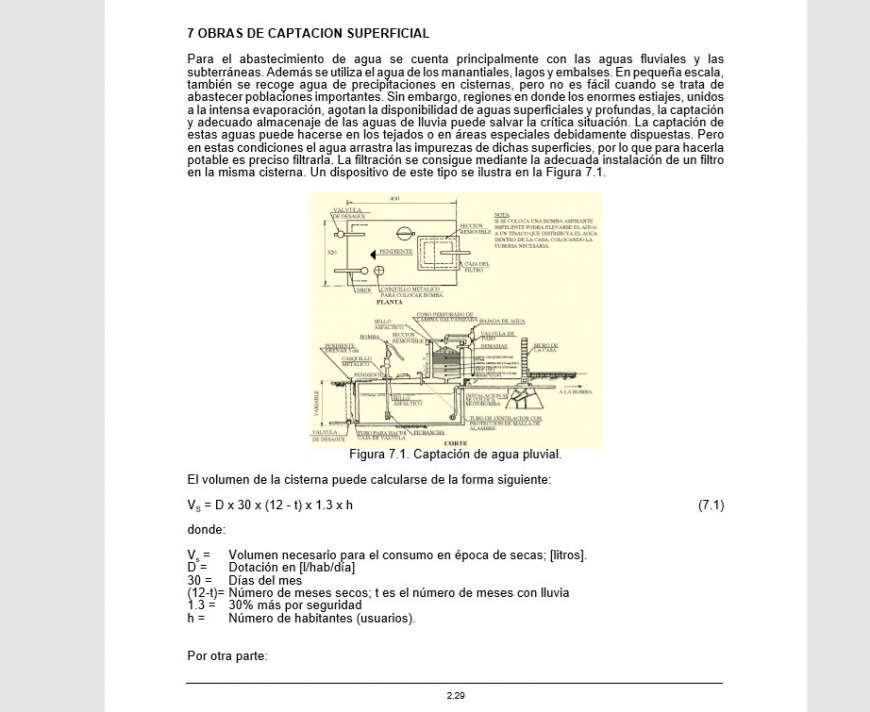 Work of surface catchment theory and equation detail