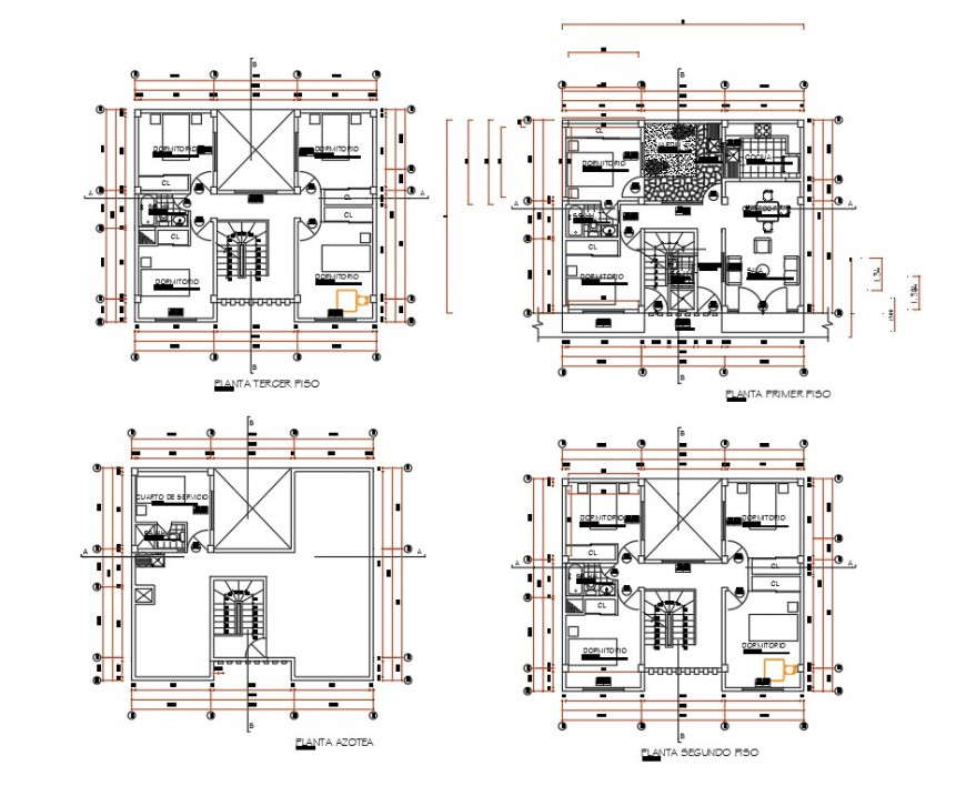 Working house plan dwg file