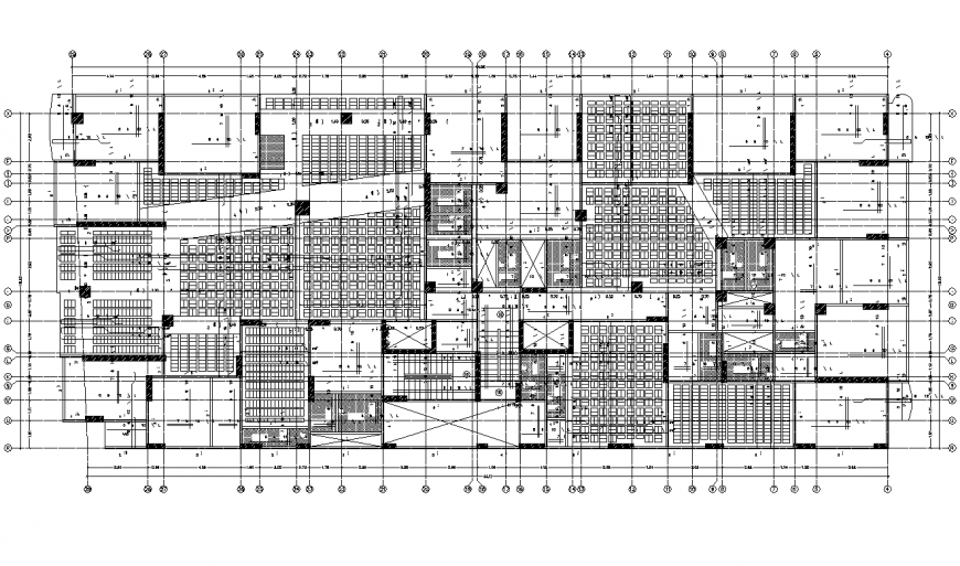 Working Roof of building blocks autocad file