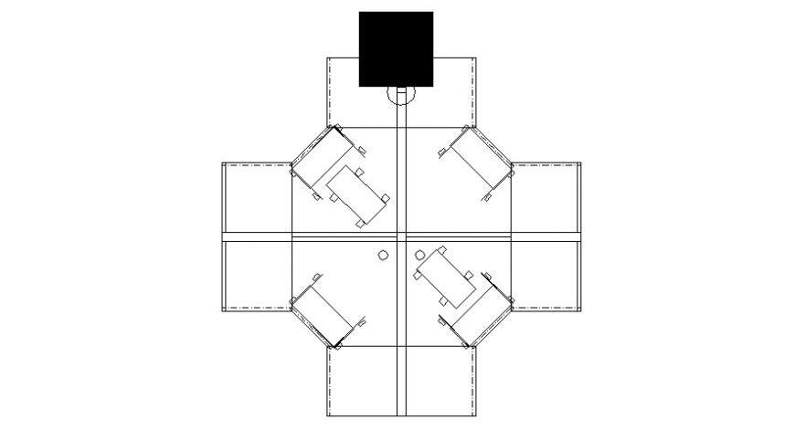 Workstation table desk drawings 2d view elevation autocad file