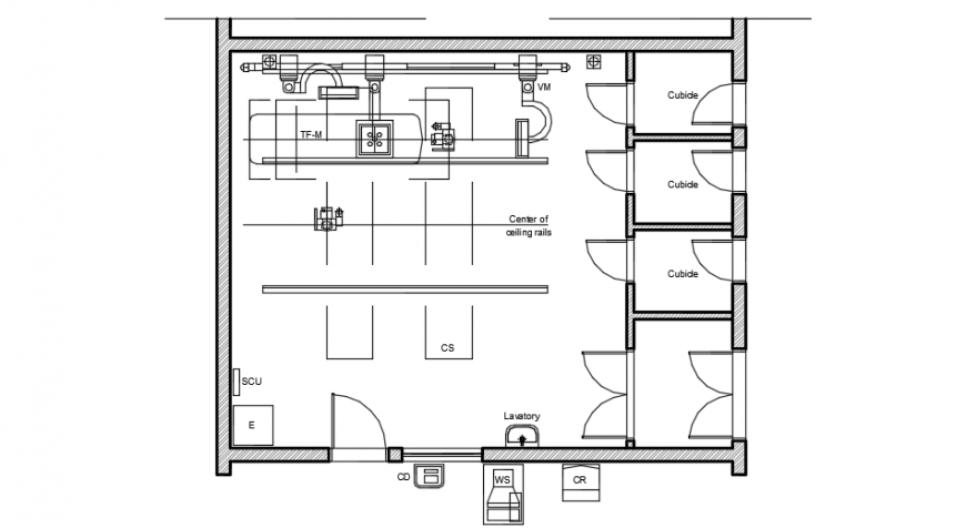 Xray room layout plan detail