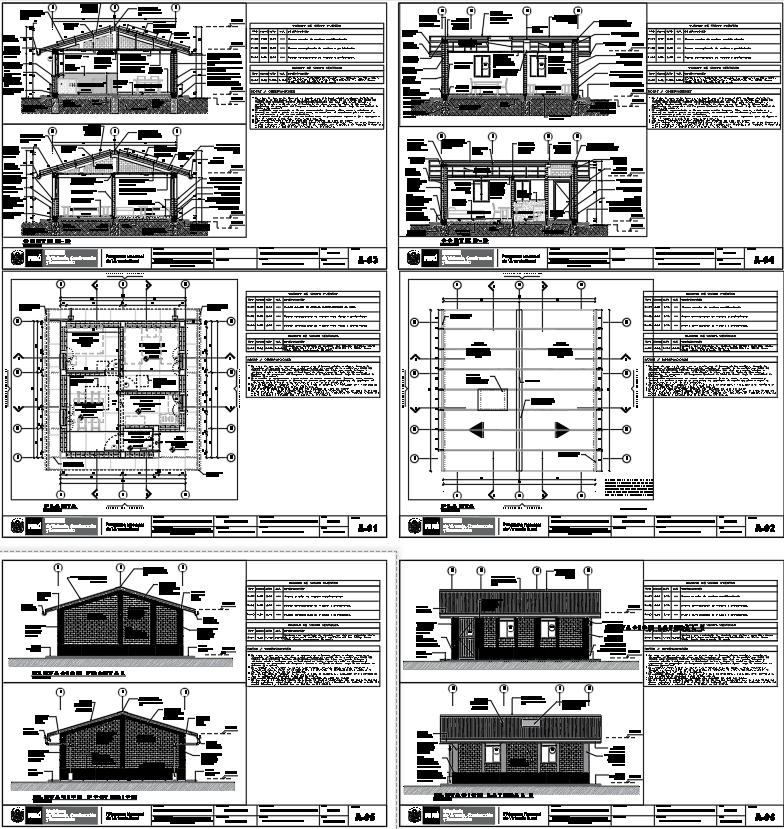 Rural Housing Architectural Floor Plans and Elevations